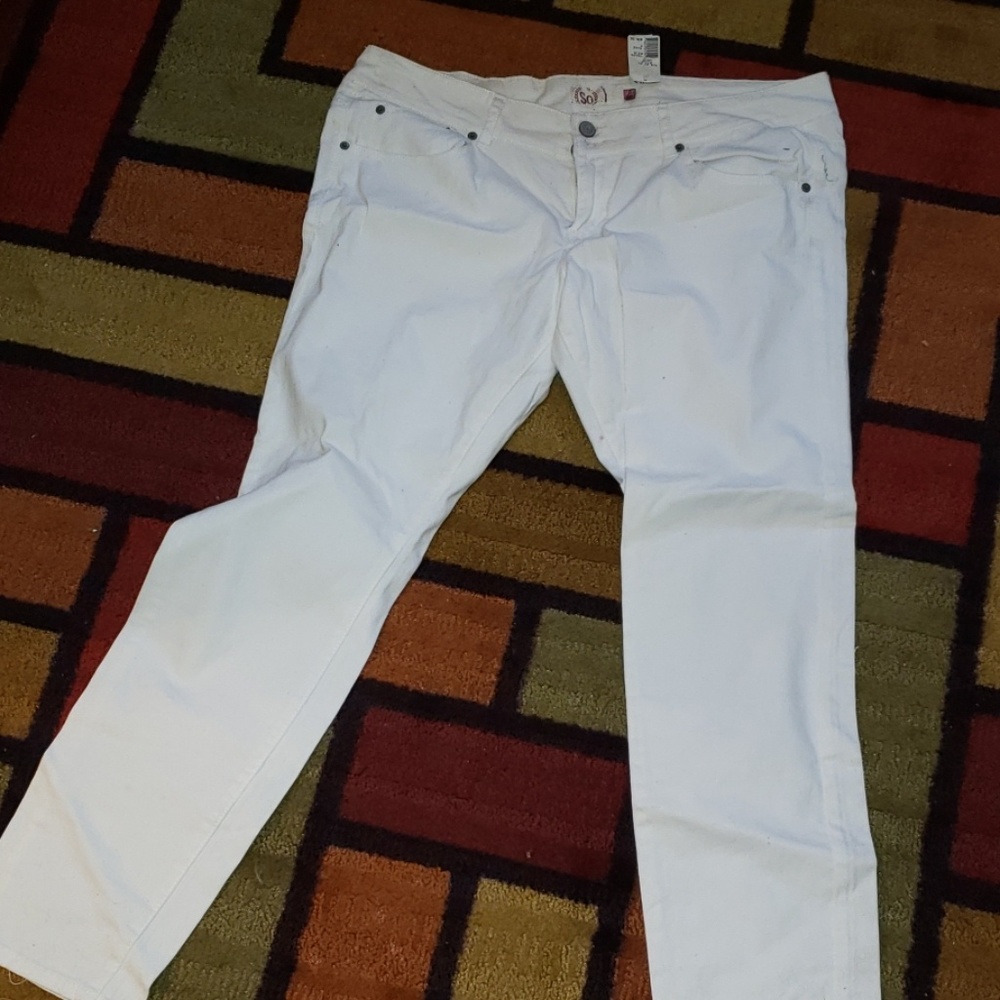 white jeans from kohls size 17 summer